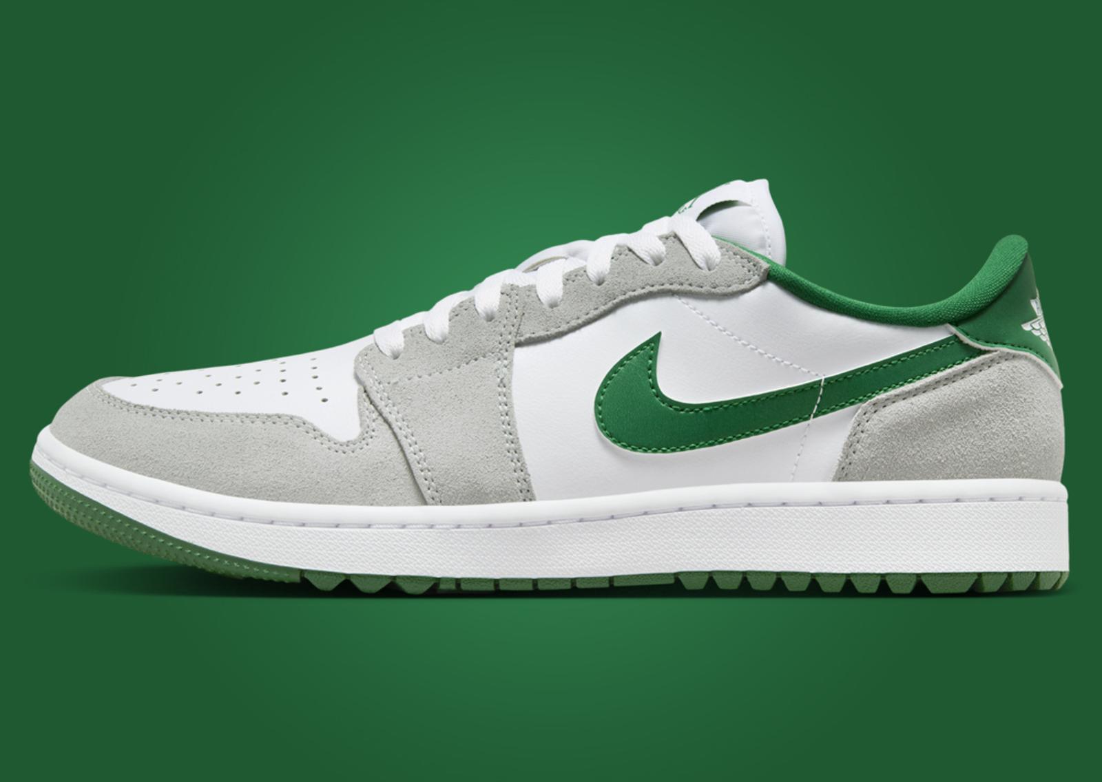 Air Jordan 1 Low Golf Pine Green Lateral Left