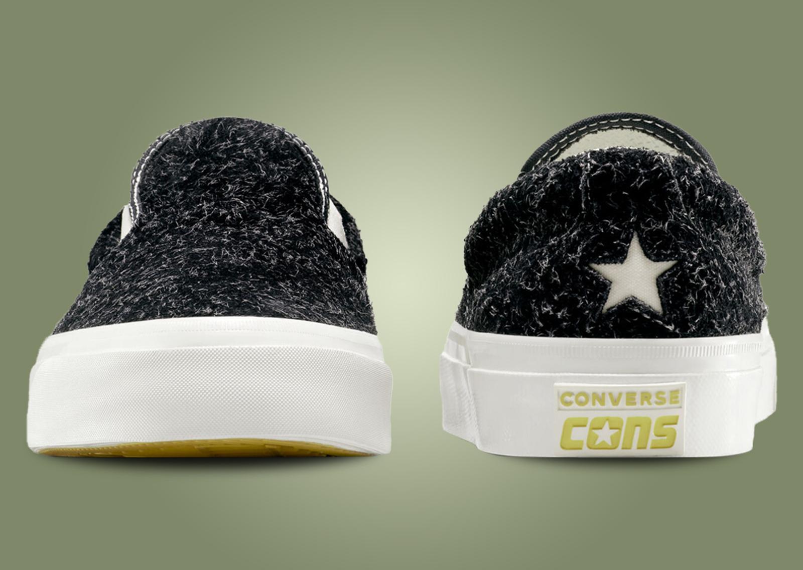 GOLF le FLEUR* x Converse One Star Slip Pro Black Beauty Heel and Toe