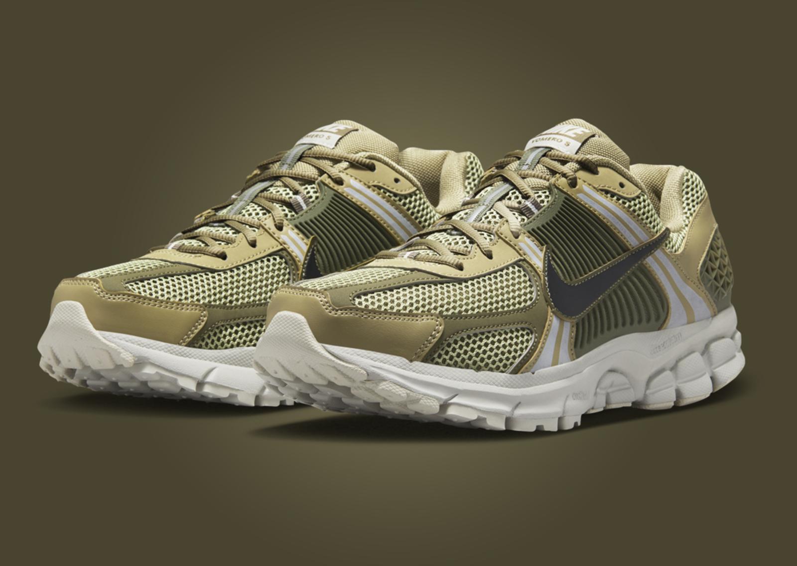 Nike Zoom Vomero 5 Neutral Olive Angle