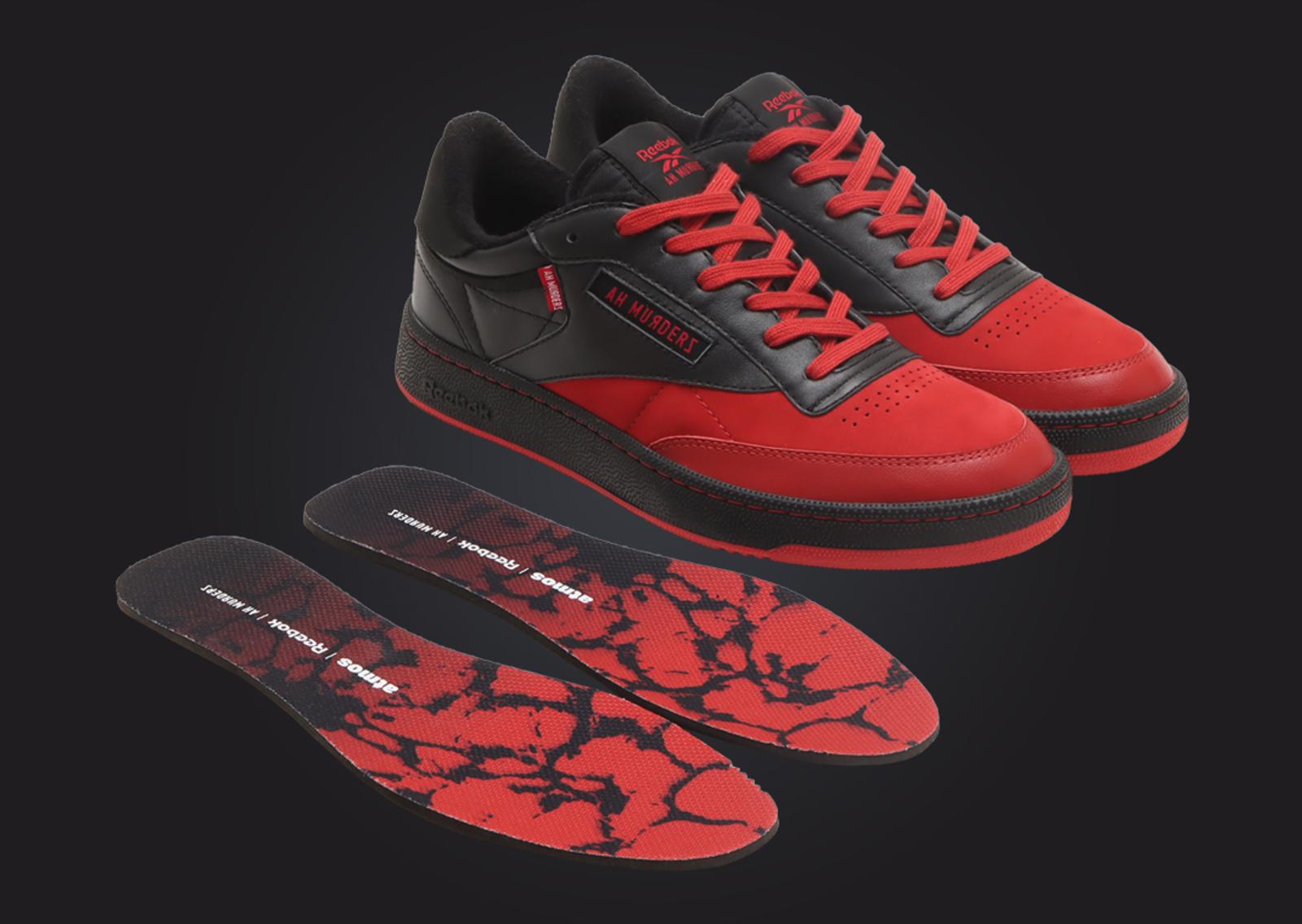 atmos x Redspider Junior x Reebok Club C 85 Ah Murderz Angle With Insole