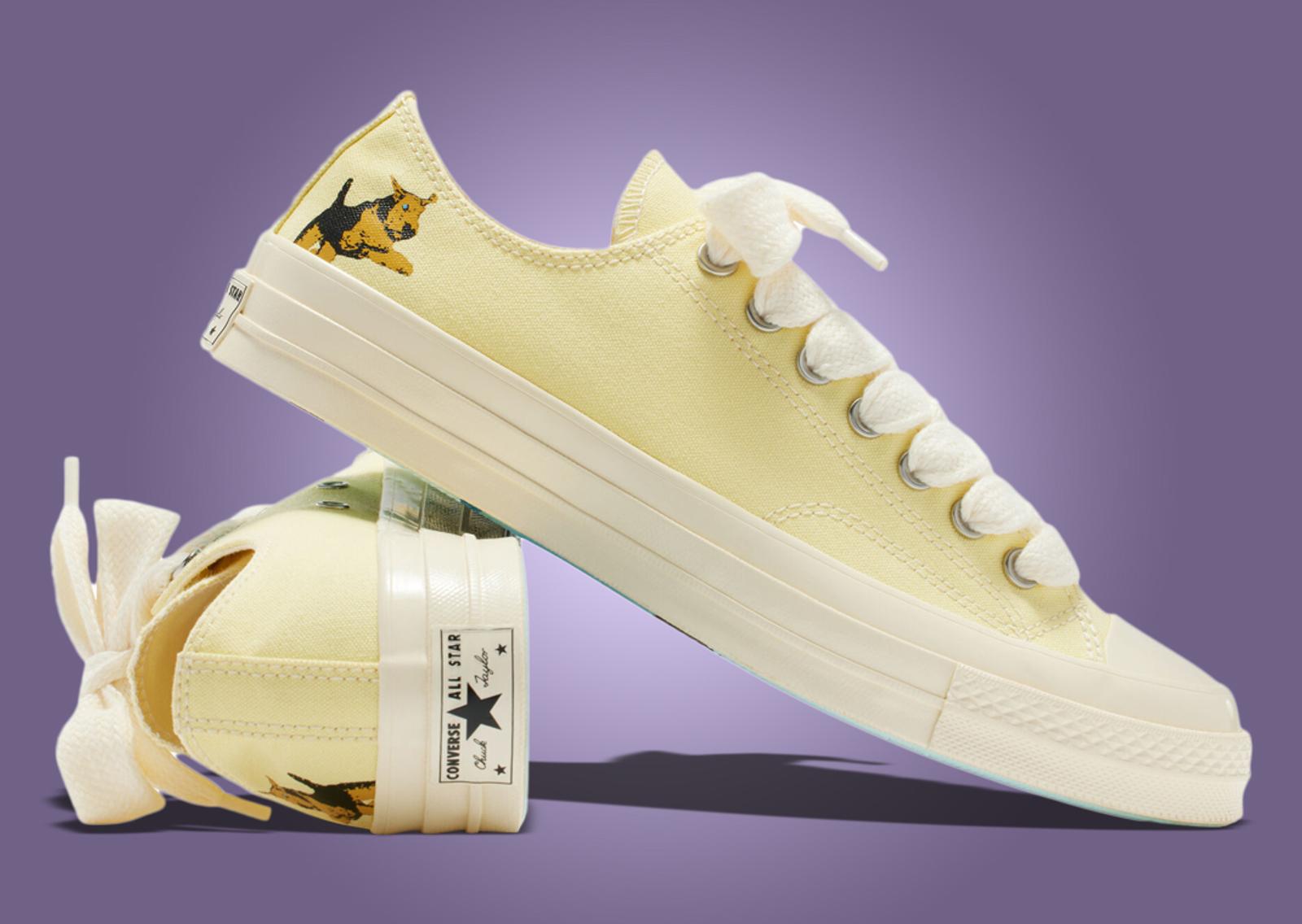 Golf le FLEUR* x Converse Chuck 70 Ox Darryl Lemon Meringue Angle