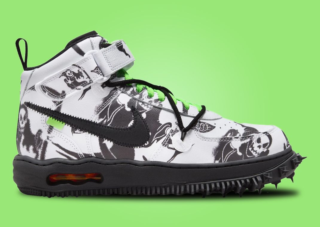 The Off-White x Nike Air Force 1 Mid Grim Reaper Releases