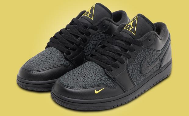 Air Jordan 1 Low Black Elephant Print