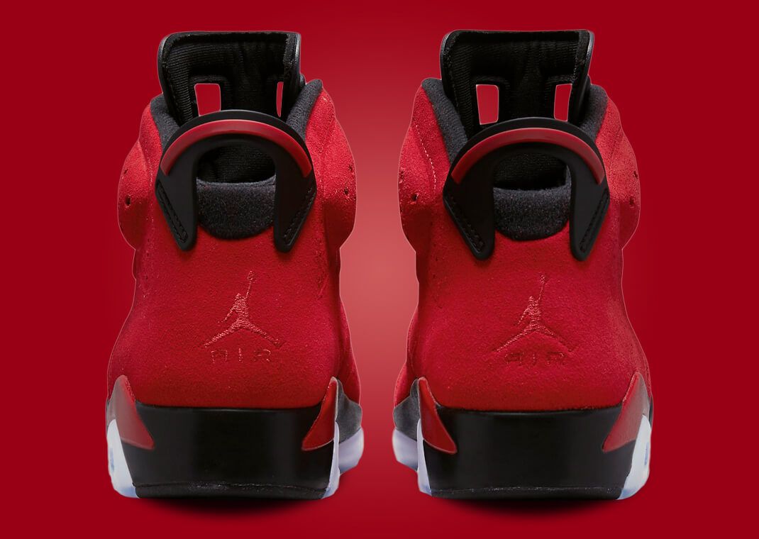 Jordan 6 red on sale suede