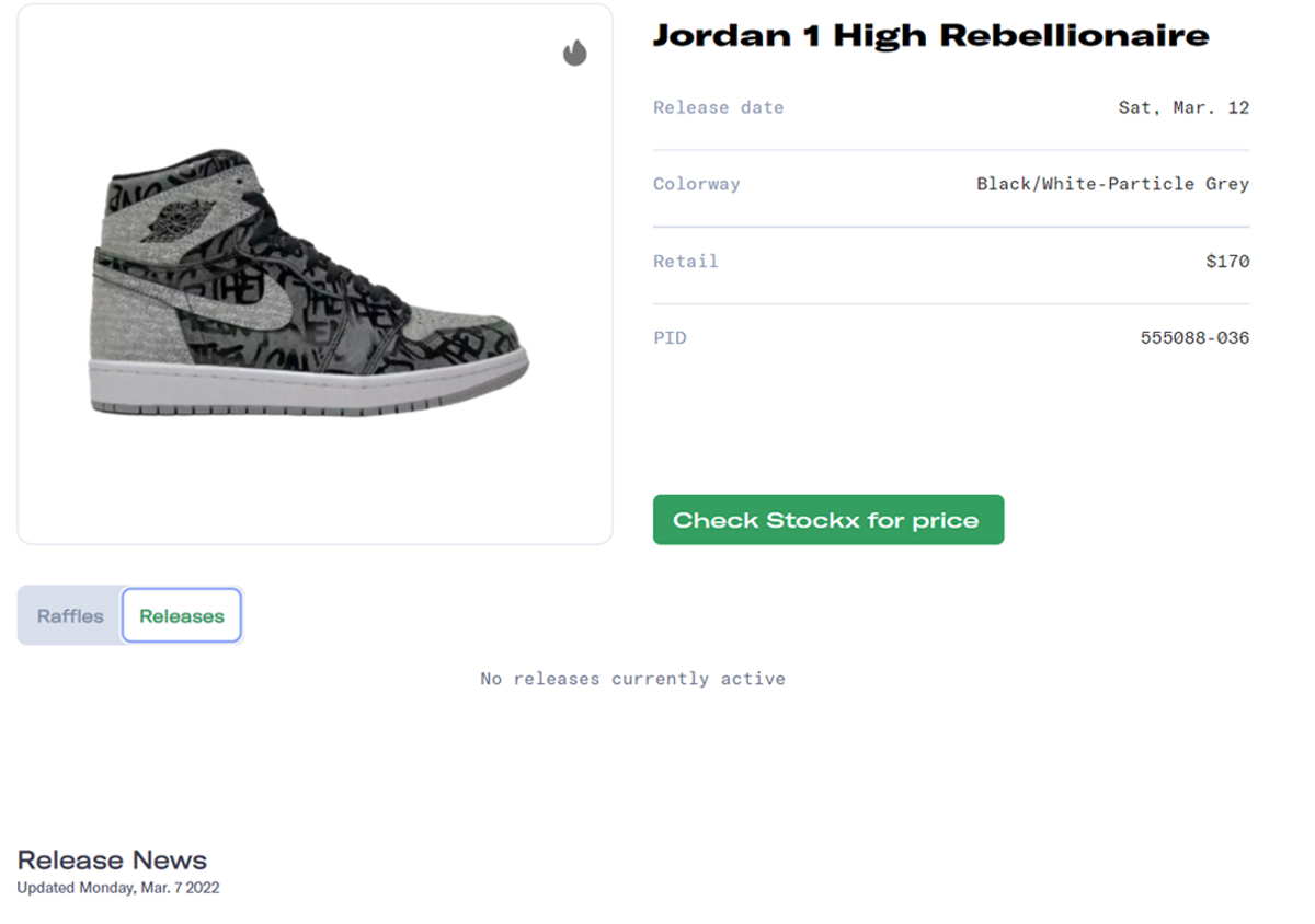 Air Jordan 1 High Rebellionaire Release Guide