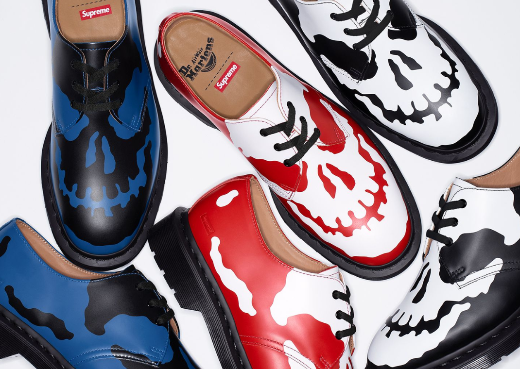 Supreme × Dr.Martens 1461 3 Eye Shoe Supreme is Turning the Dr. Martens 1461 3-Eye Shoe into a Creepy Skull