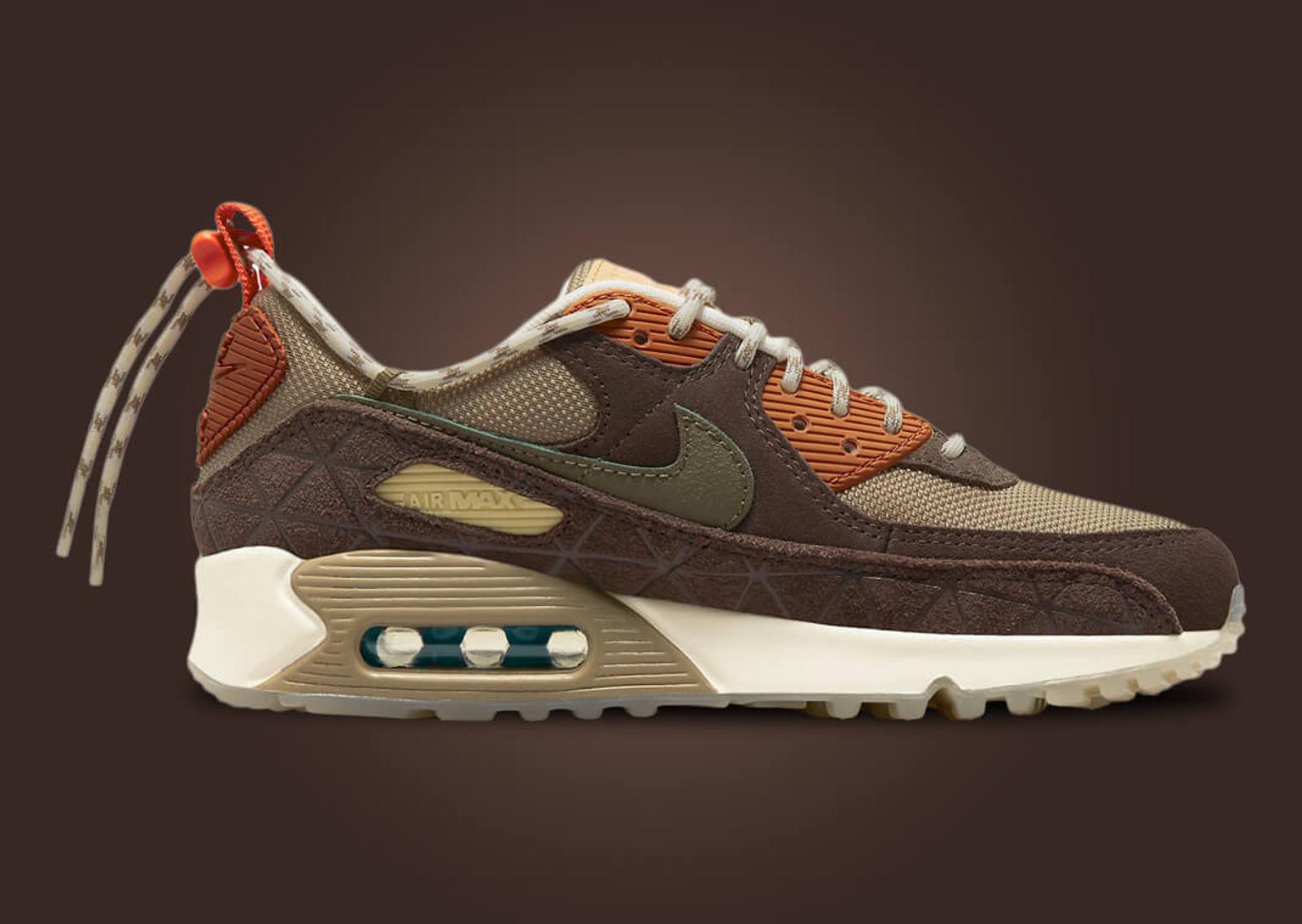 Nike Air Max 90 SE Baroque Brown Khaki (W) Medial