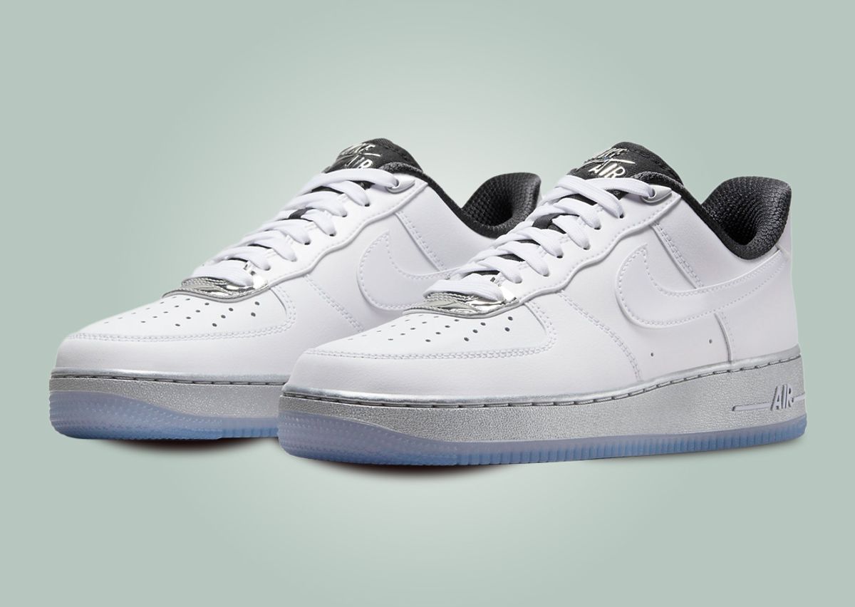 Nike Air Force 1 07 LV8 Releasing in Black Leather With Metallic