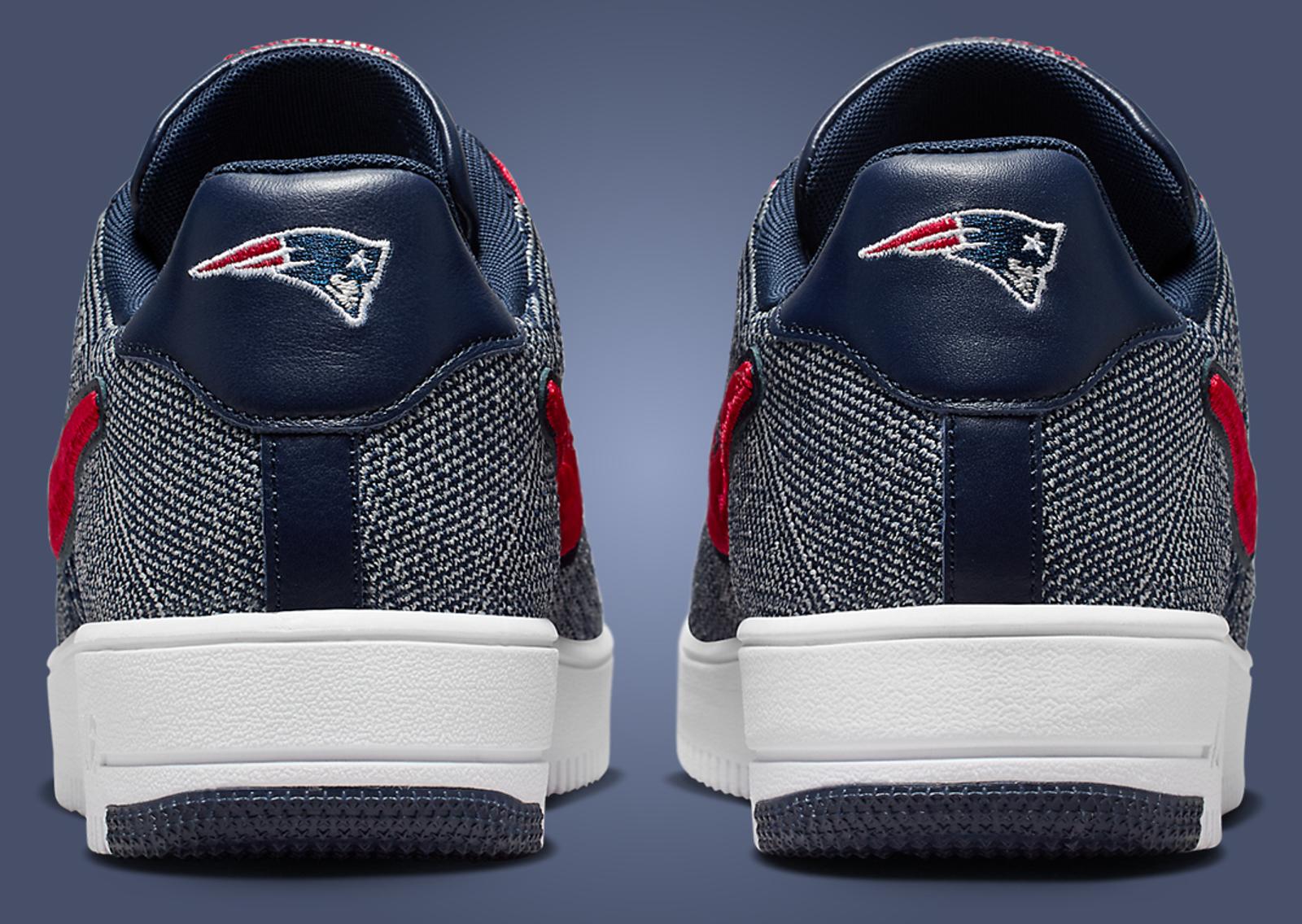 Nike Air Force 1 Ultra Flyknit Low New England Patriots 30th Anniversary Heel Detail