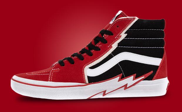 The Vans Sk8-Hi Gets Lightning Bolt Details In A Classic Bred Colorway