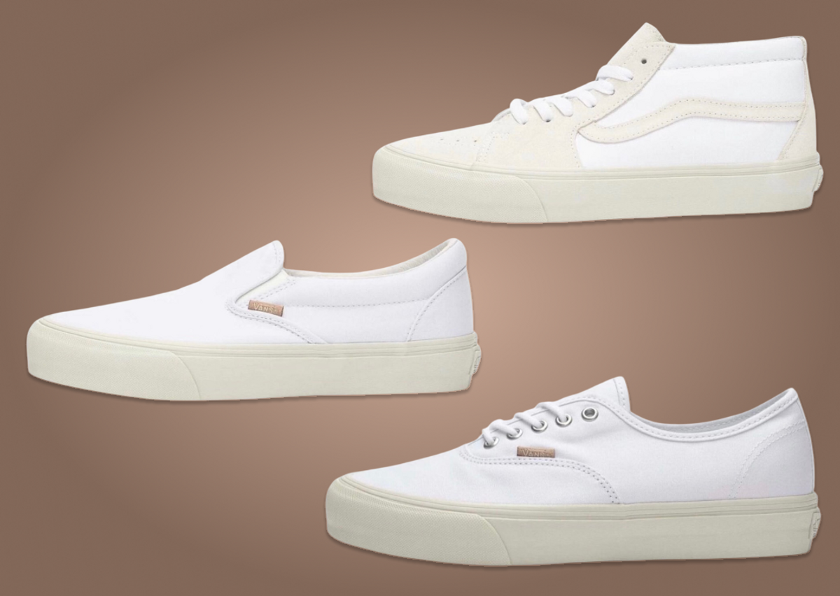 Vans vault sales slip on white