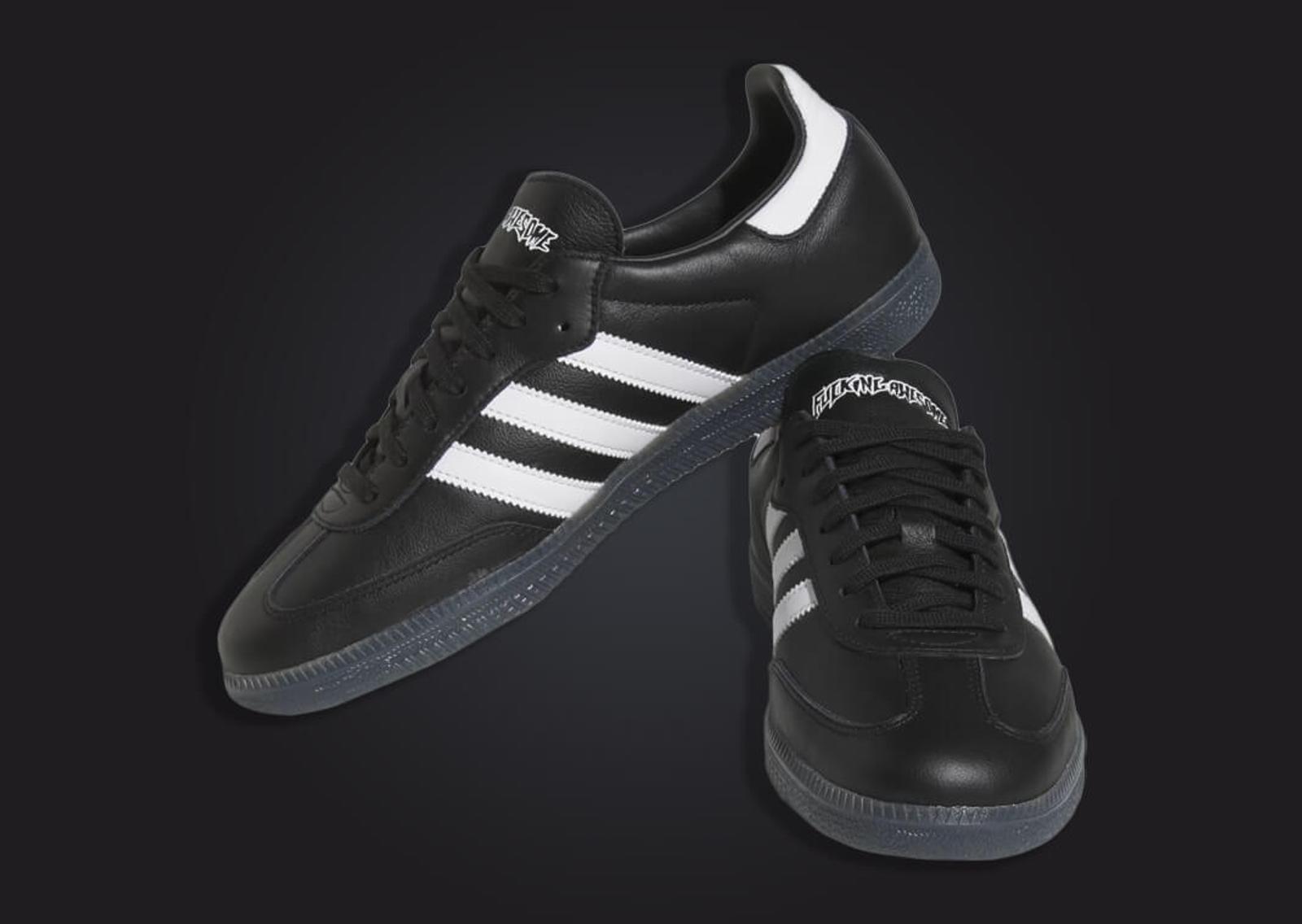 Fucking Awesome x adidas Samba Black White Angle