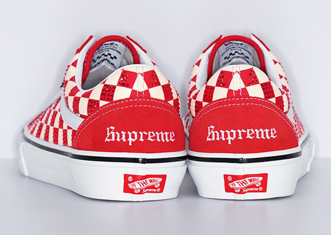 Supreme vans checkered on sale red