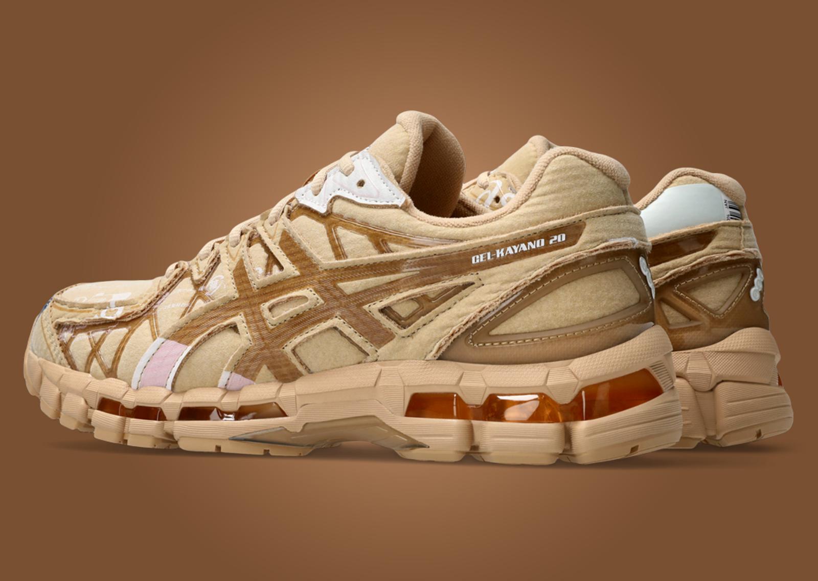 doublet x Asics Gel-Kayano 20 Cardboard Heel Angle