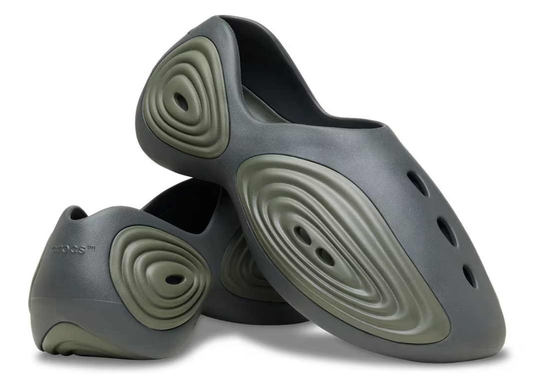 The Crocs Ripple is Futuristic in Graphite and Olive Green