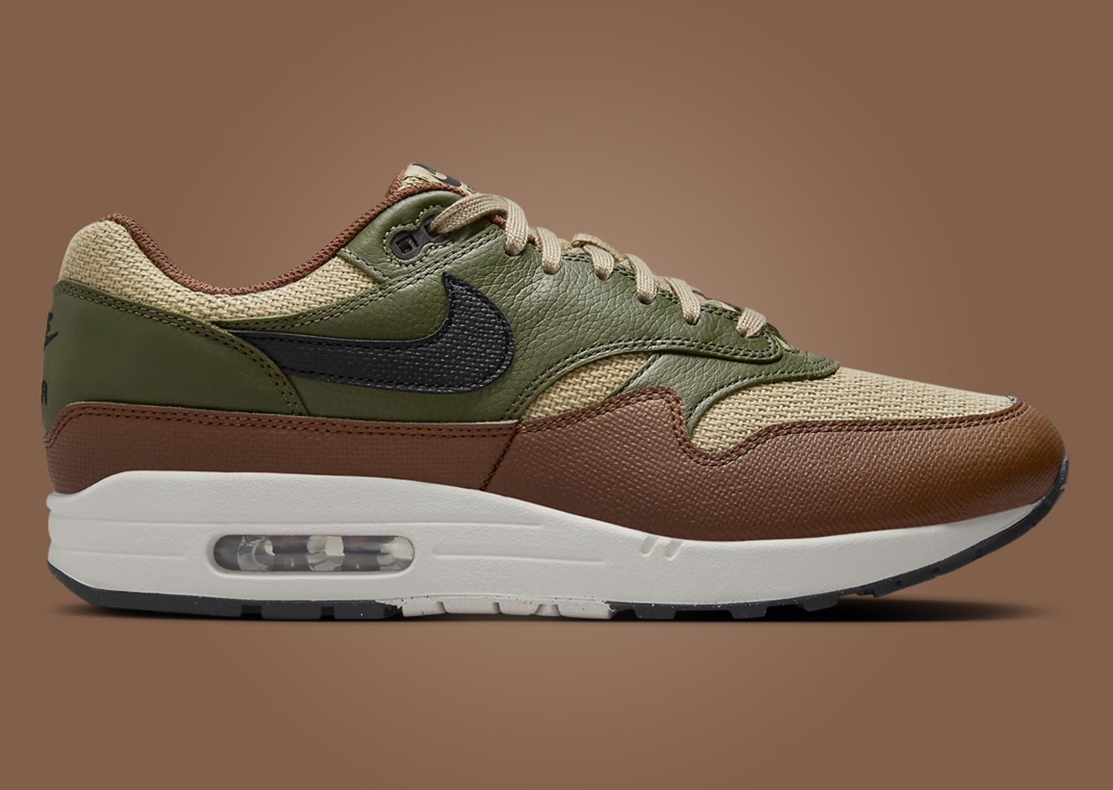 Nike Air Max 1 Neutral Olive Cacao Wow Lateral Right