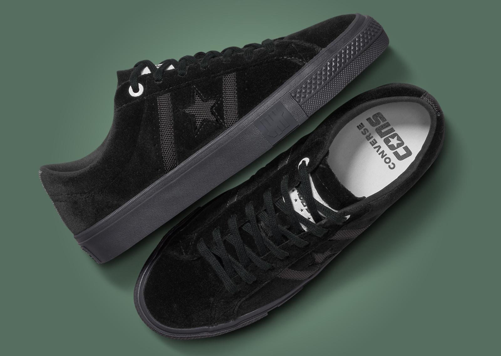 UNDEFEATED x Converse One Star Academy Pro Black Lateral and Top