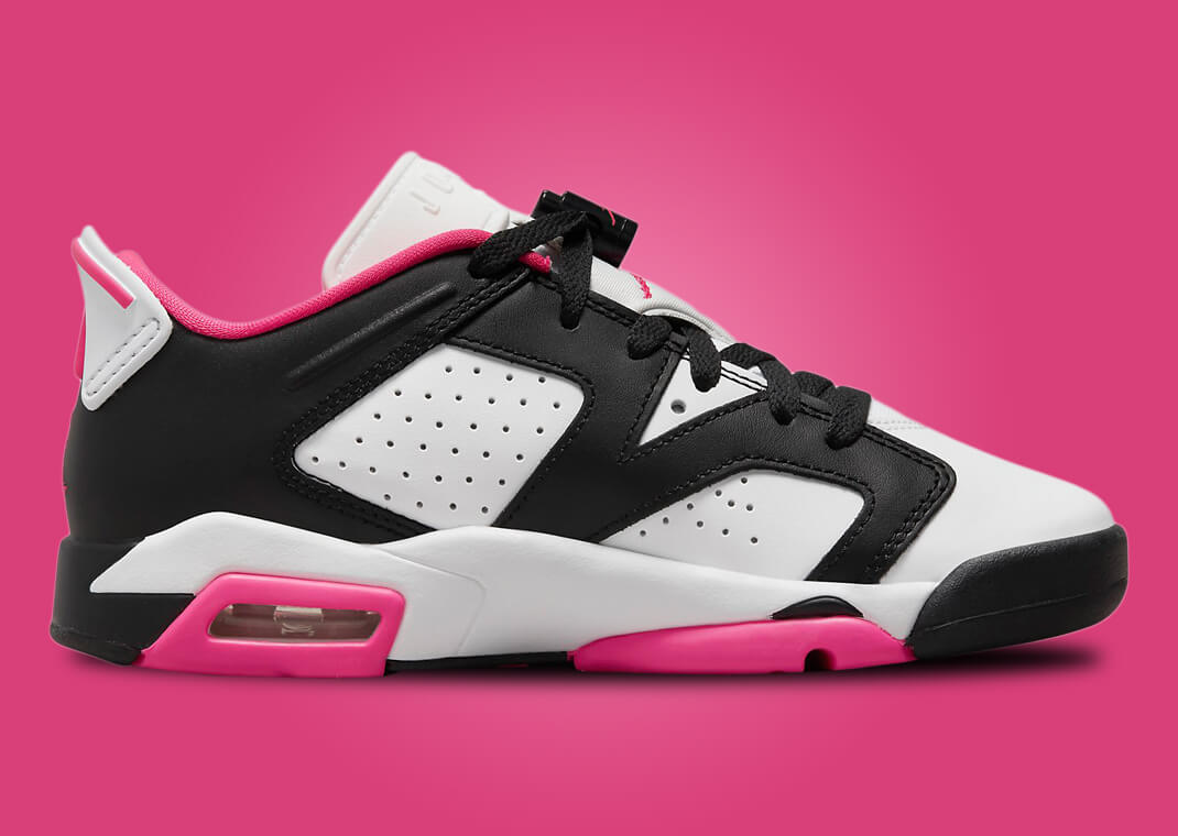 Black and clearance pink jordans 6