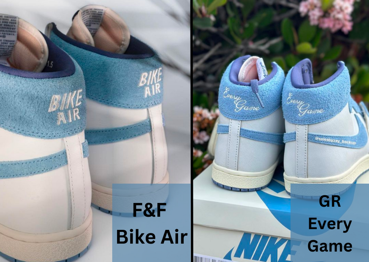 Difference In Design Between The F&F and GR Pair Of The Jordan Air Ship 
