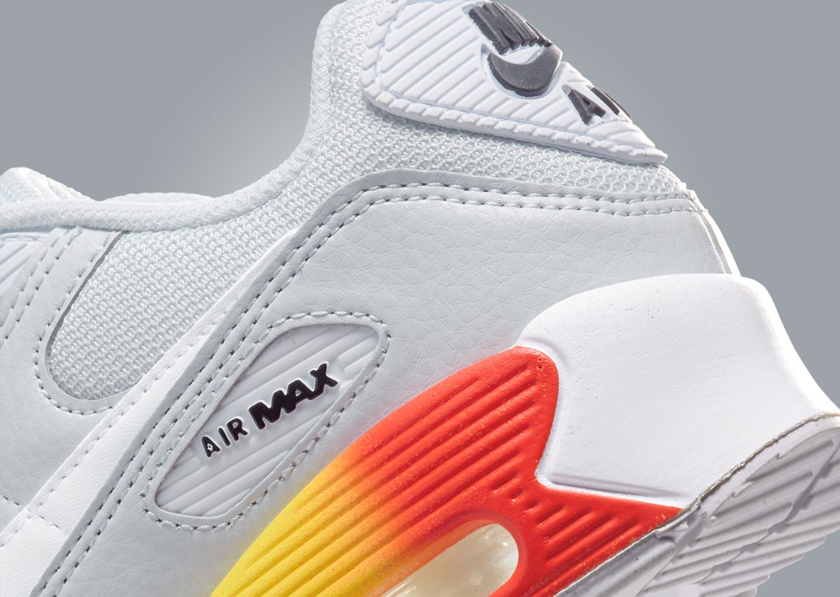 Nike Air Max 90 NN Gradient Wedge Pure Platinum (GS) Heel