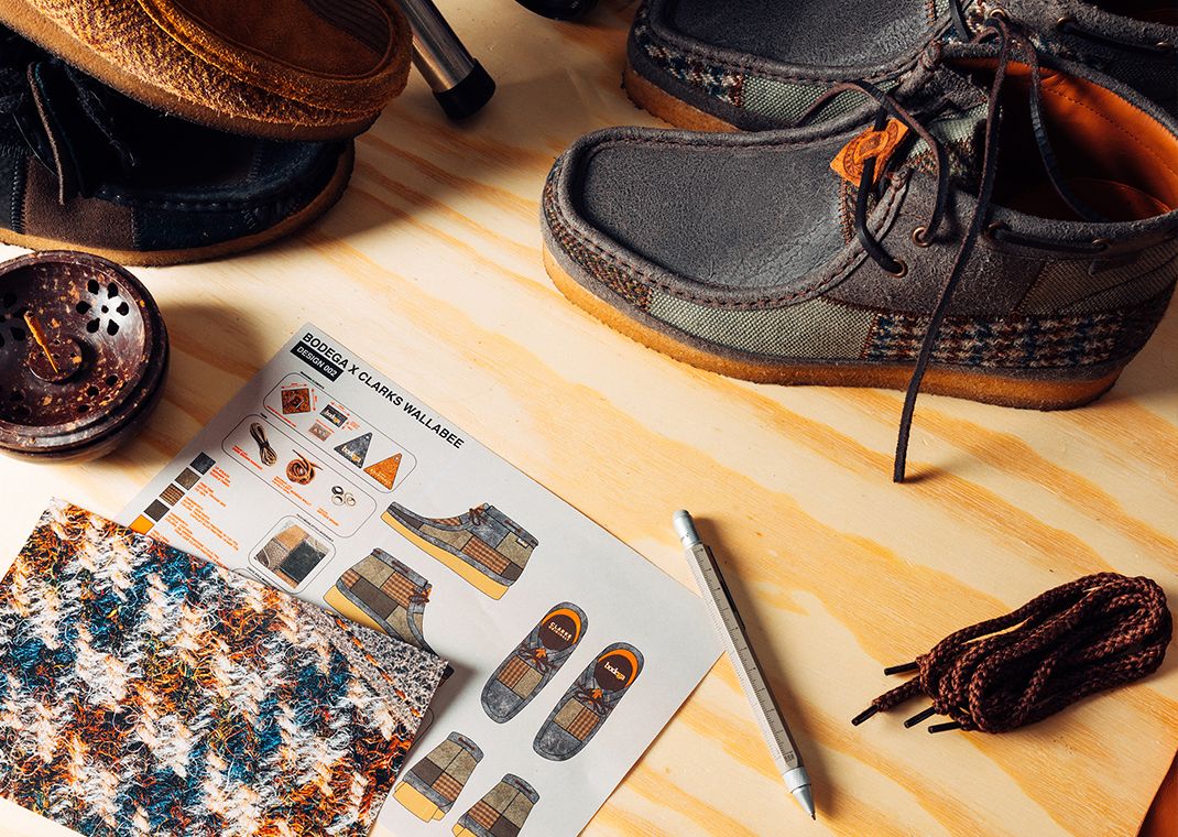The Bodega x Clarks Patchwork Wallabee 3.0 Northeast