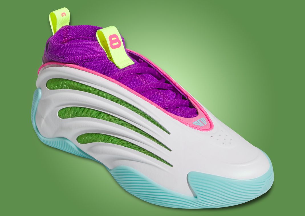 Jalen Williams × adidas Harden Vol.9 adidas Harden Vol. 9 Jalen Williams White Lucid Lime Pink