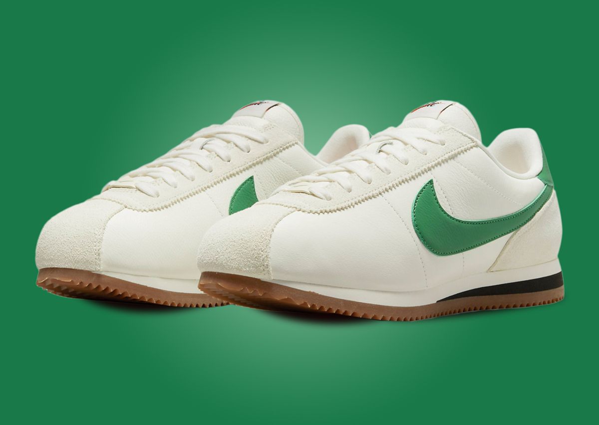 Nike cortez white and green Clearance