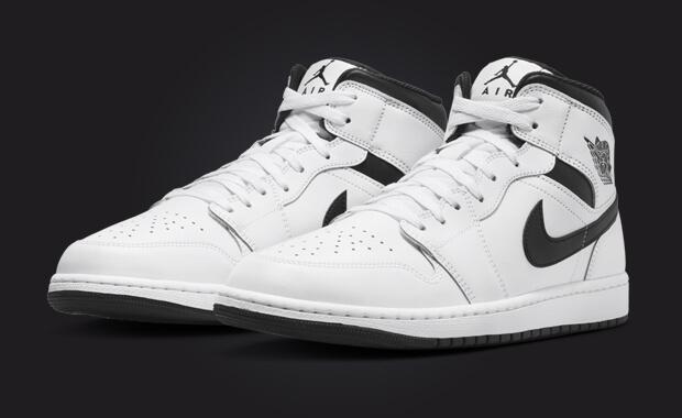 The Air Jordan 1 Mid White Black Releases December 2023