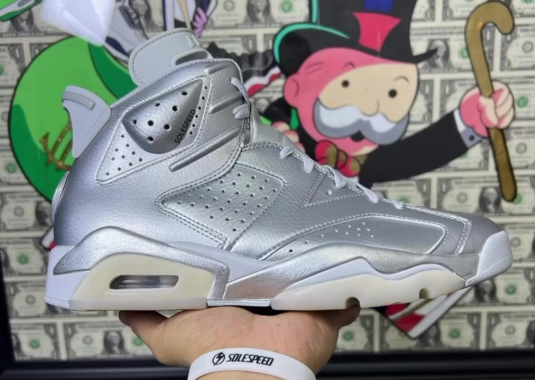 靴 Nike Air Jordan 6 Retro llic Silver Nike Air Jordan 6 Retro 'Silver Anniversary Collection