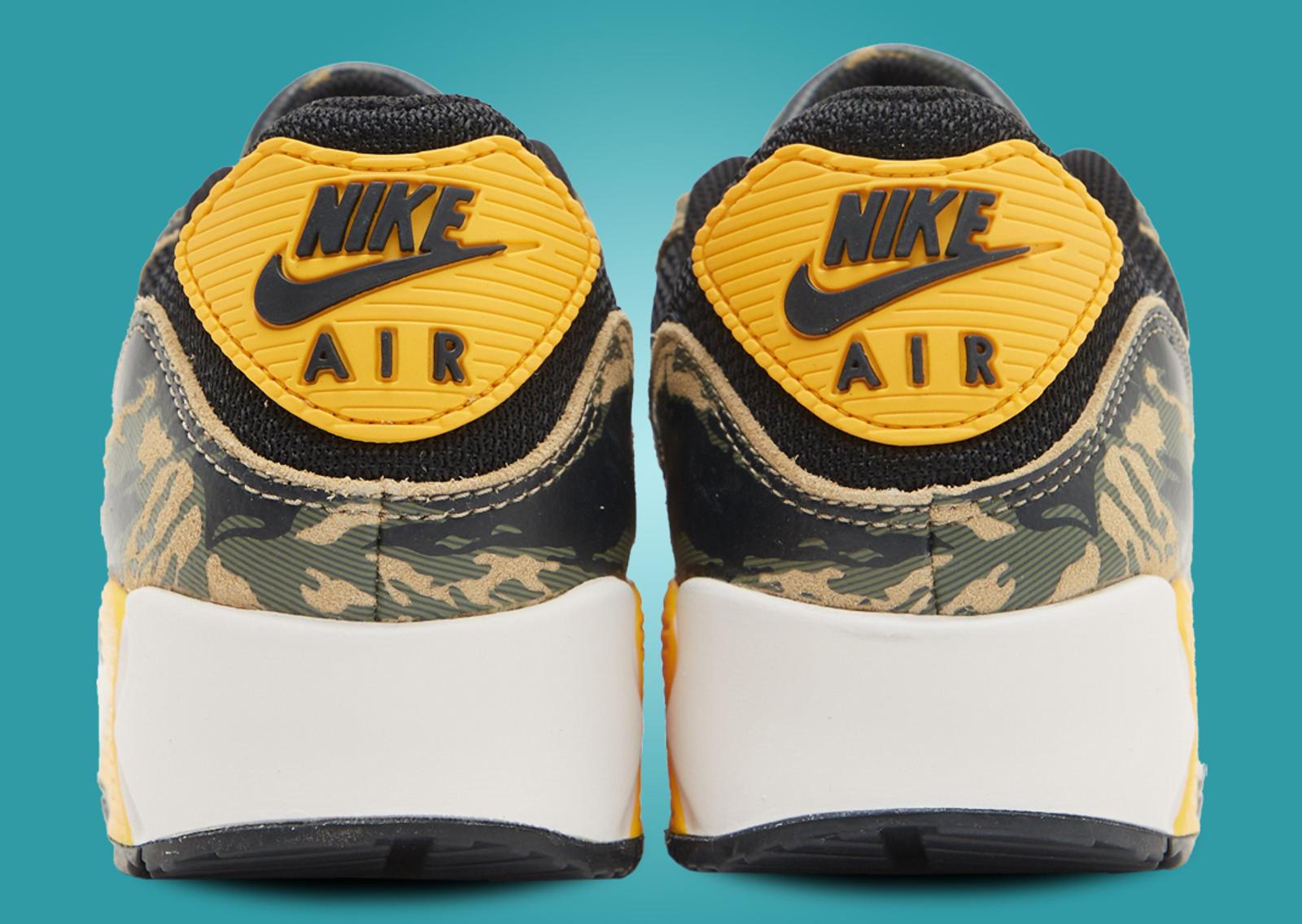 Nike Air Max 90 Camo University Gold Heel