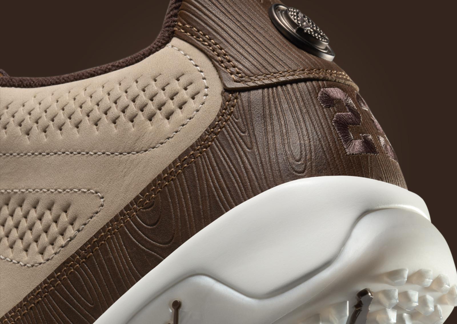 Air Jordan 9 Golf Woodgrain Heel