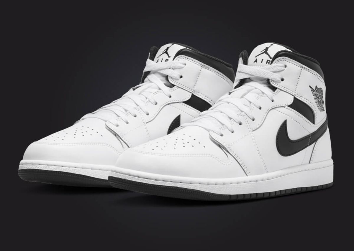 Womens air jordan 1 mid white black Outlet