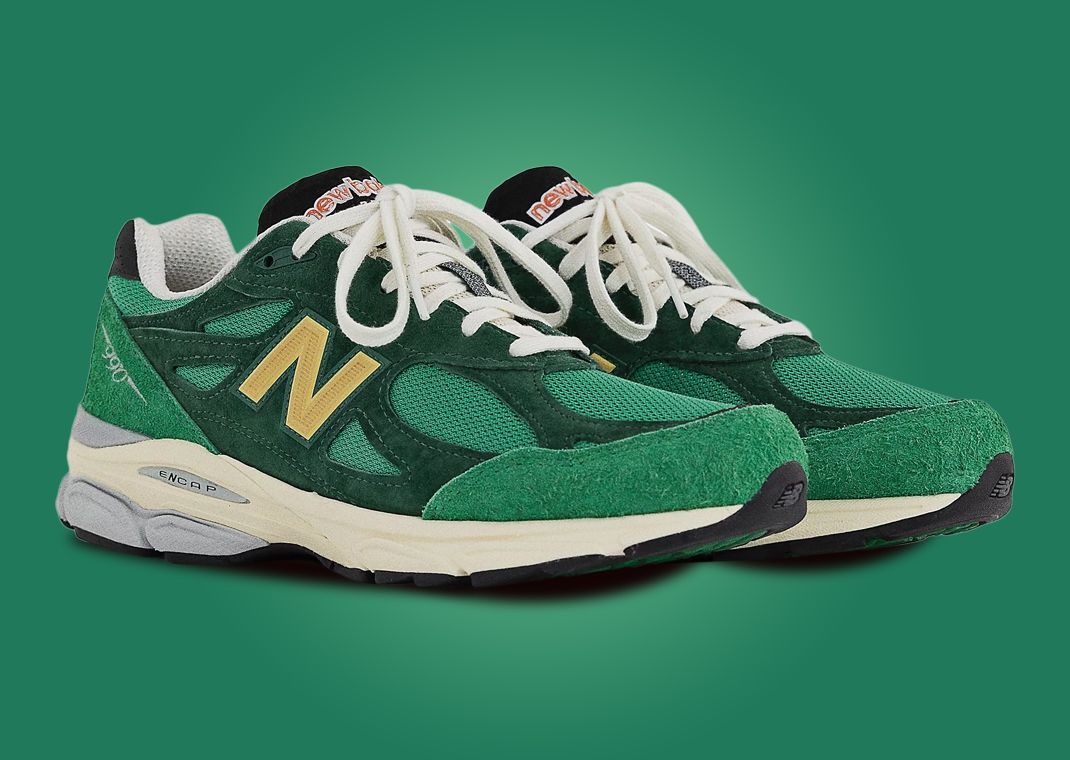 The New Balance 990v3 Made in USA By Teddy Santis Green Yellow ...
