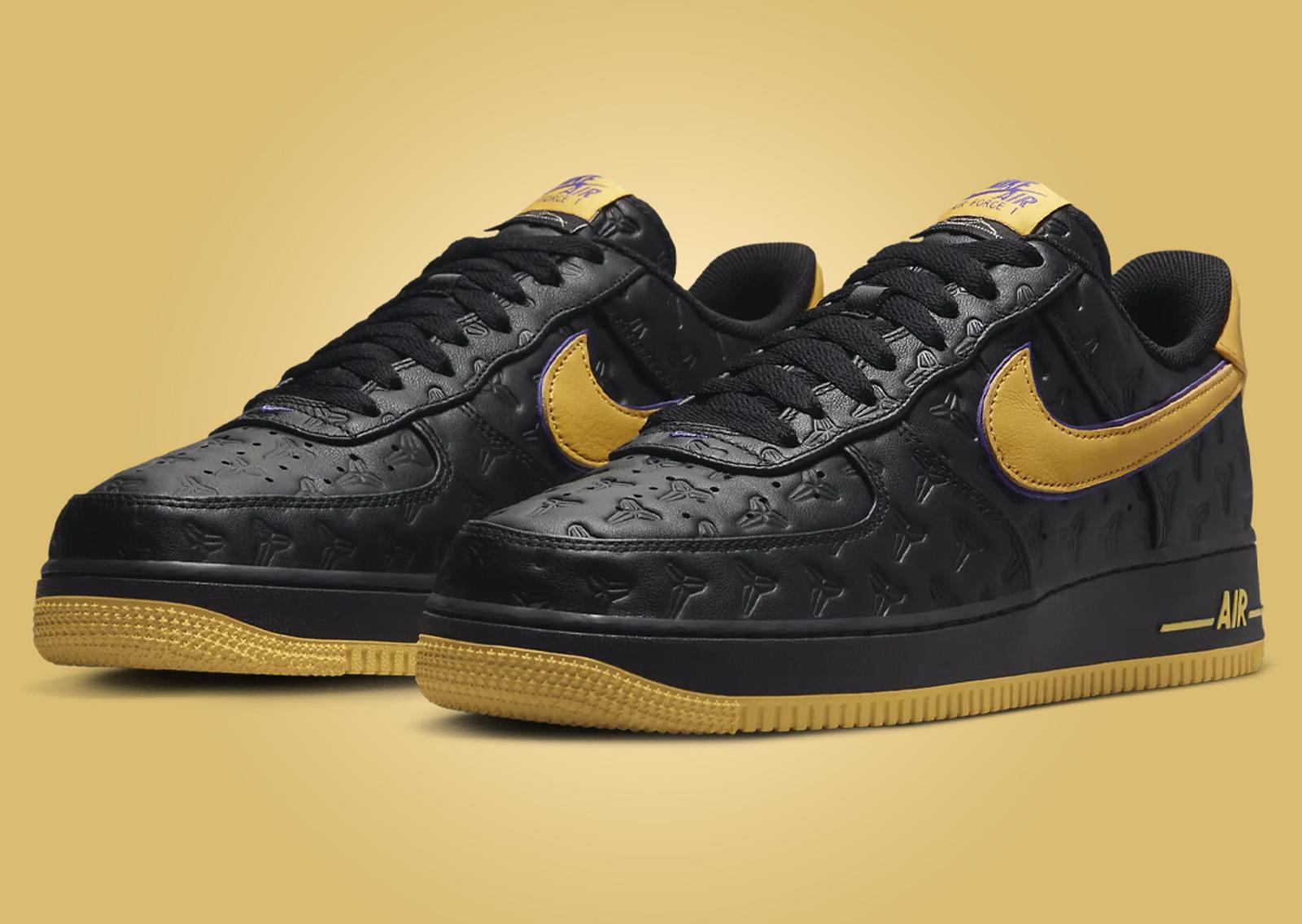 Nike Air Force 1 Low Kobe Bryant Black Angle