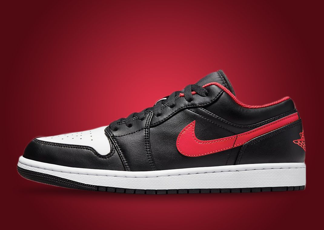 This Air Jordan 1 Low Gets A Clean Black Fire Red Makeup