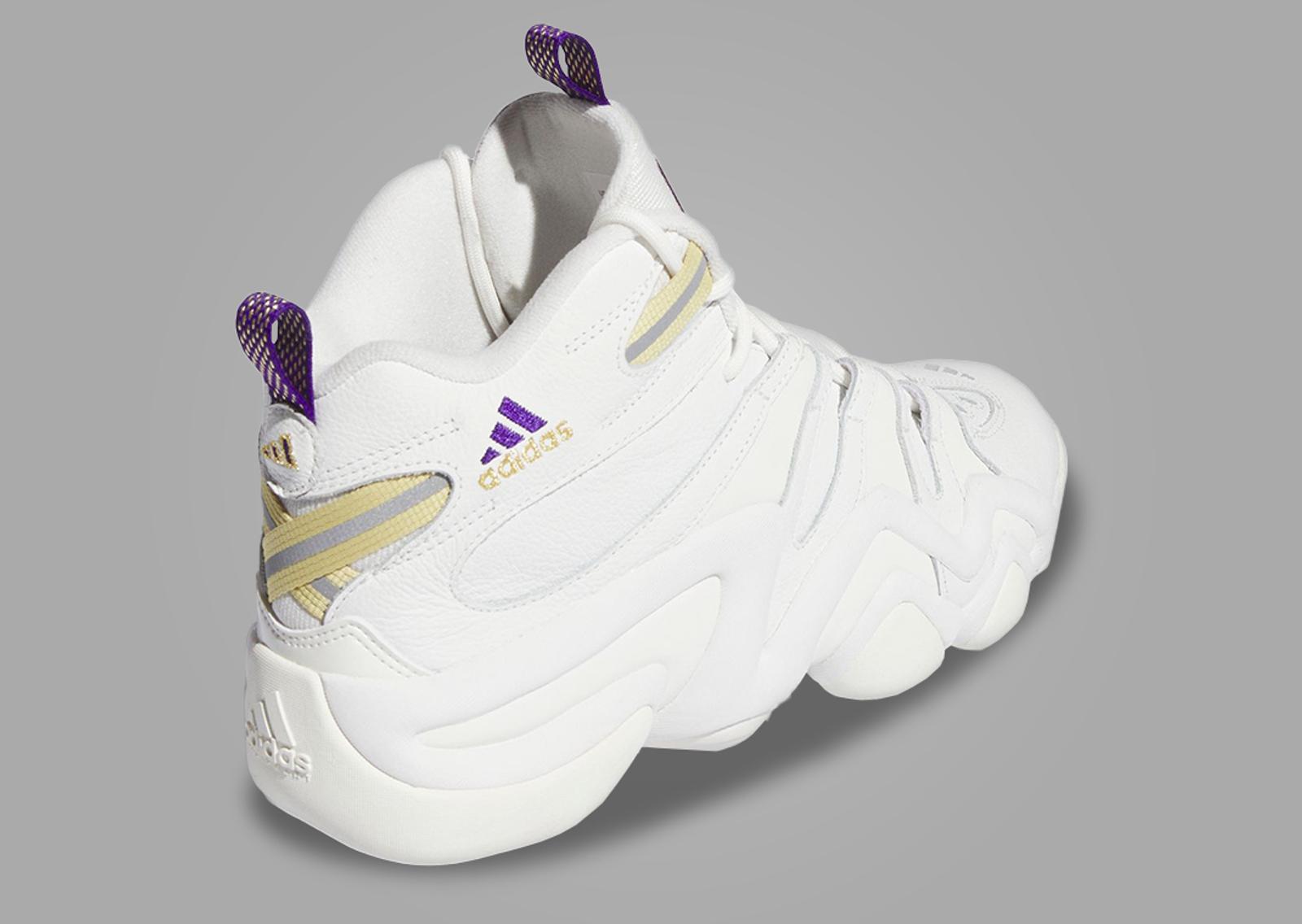 adidas Crazy 8 Lakers Core White Heel Angle