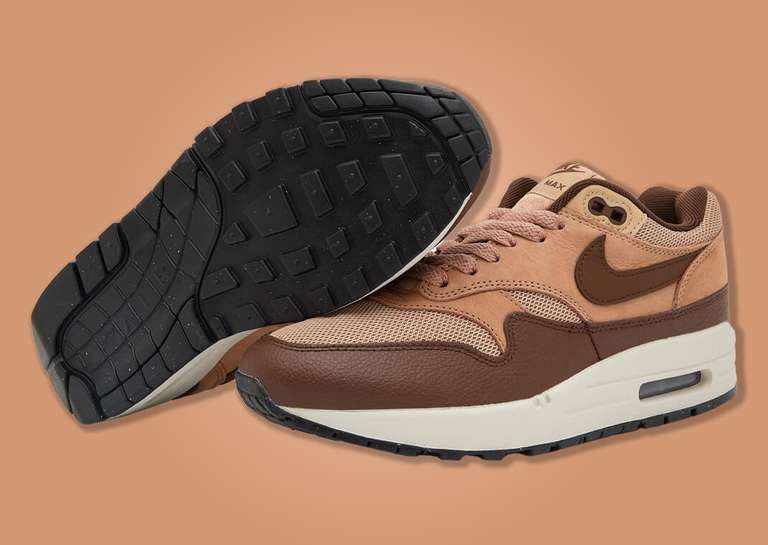 Nike Air Max 1 Cacao Wow Dusted Clay Angle & Outsole 2