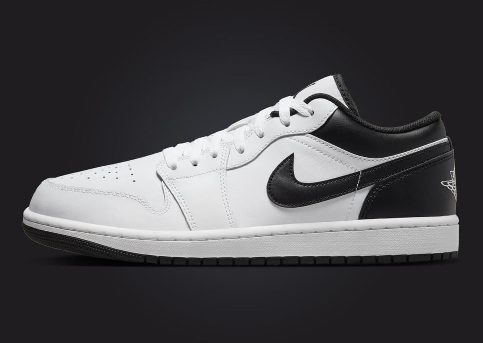 Air Jordan 1 Low White Black Lateral