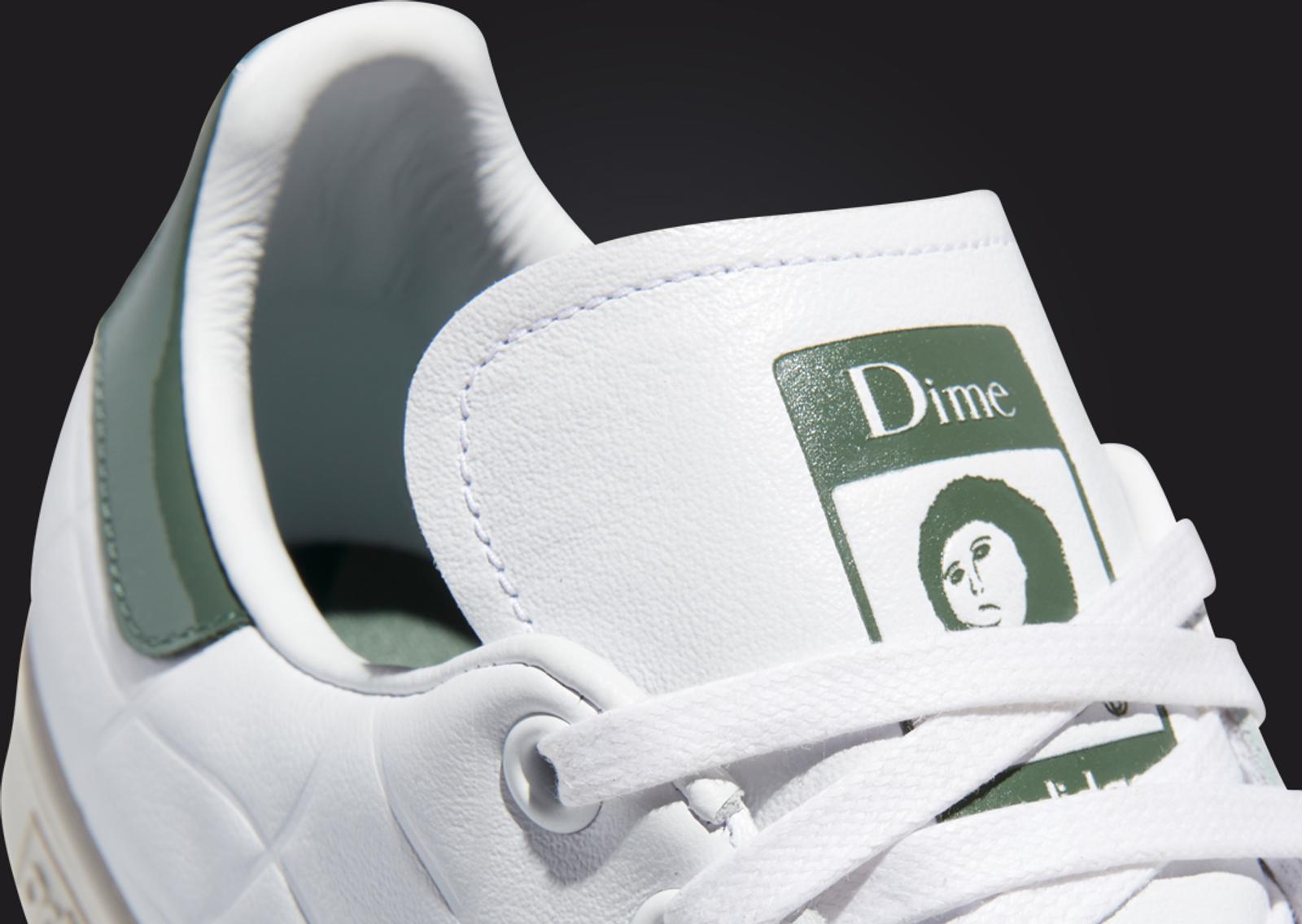 DIME x adidas Stan Smith Cloud White Tongue Detail