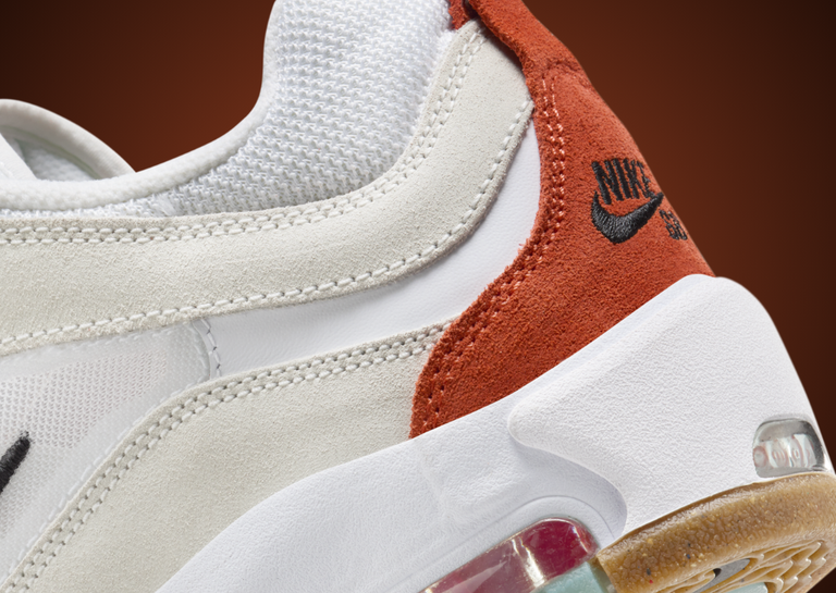 Nike SB Air Max Ishod White Orange Heel Detail