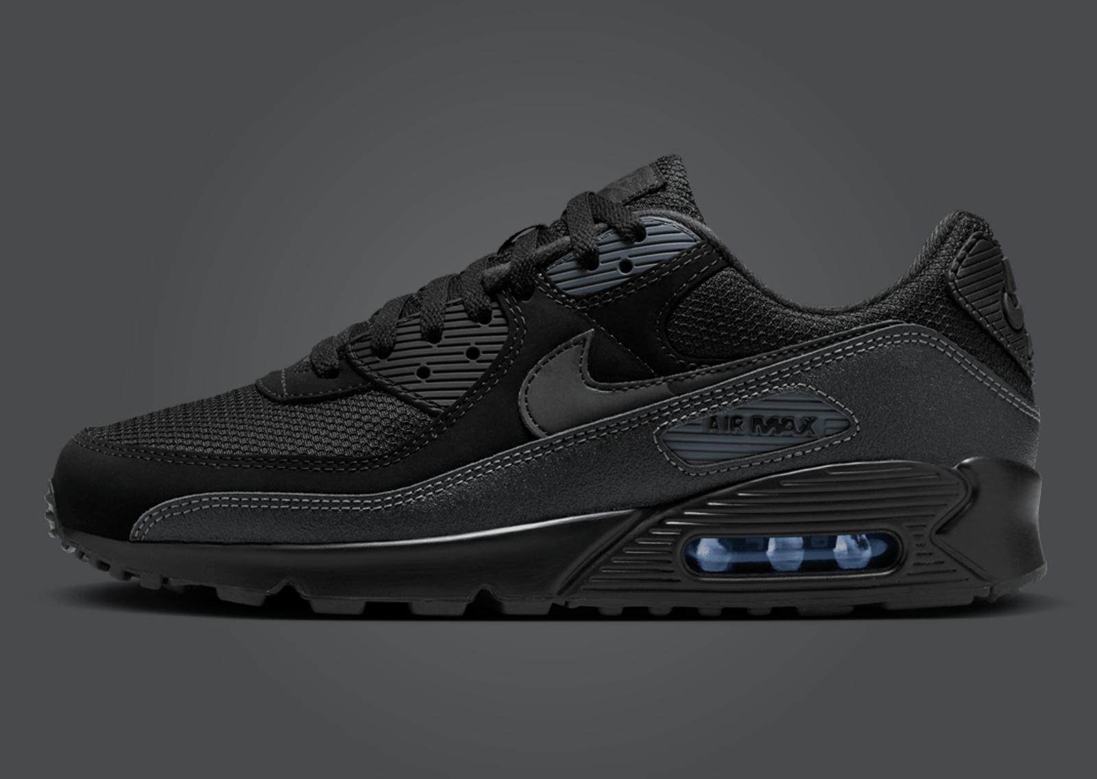 Nike Air Max 90 3M Swoosh Black Lateral