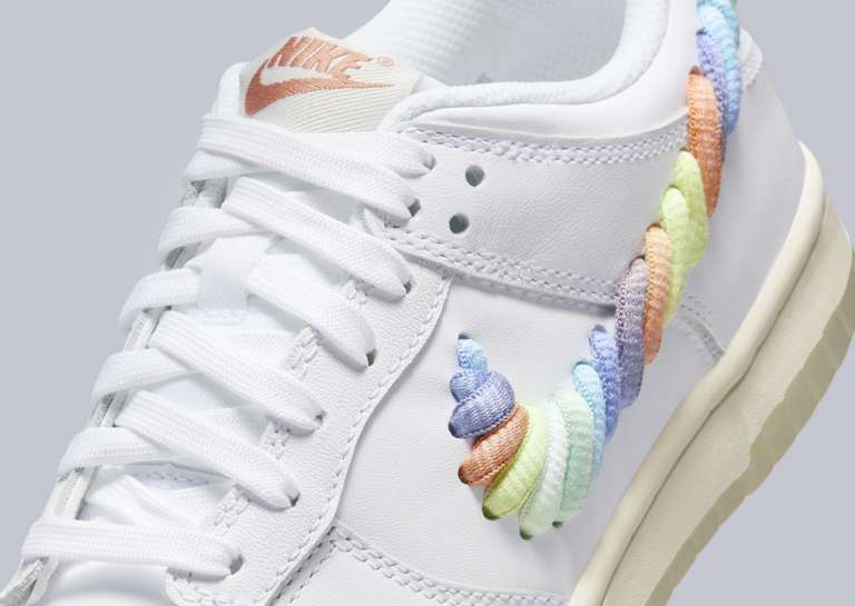 Nike Dunk Low Rainbow Lace Swoosh (GS) Tongue