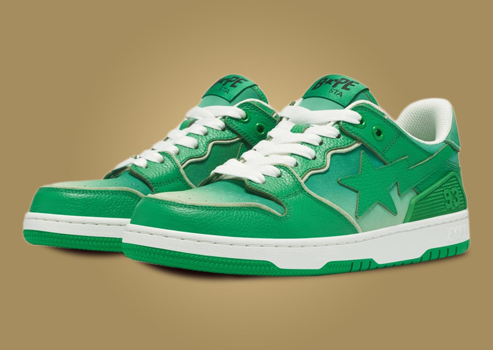 BAPE SK8 STA Gradient Green Angle