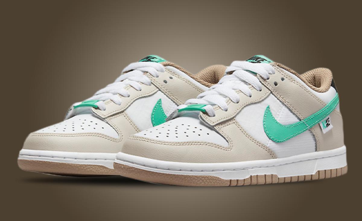 Tan With Green Accents For This Nike Dunk Low