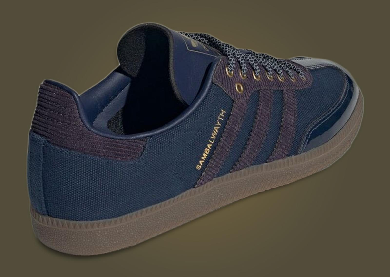 ALWAYTH x adidas Samba College Navy Heel Angle