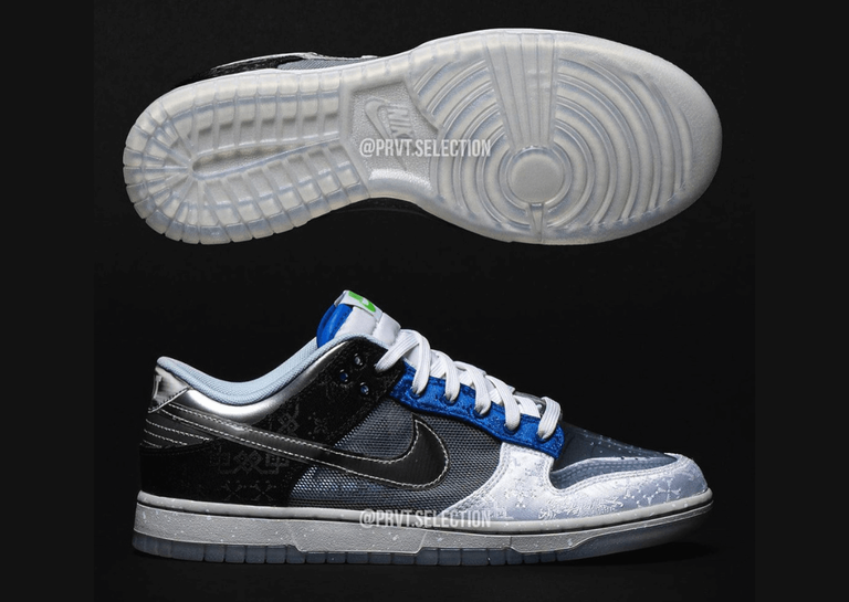 CLOT x Nike Dunk Low SP What The? Lateral and Heel