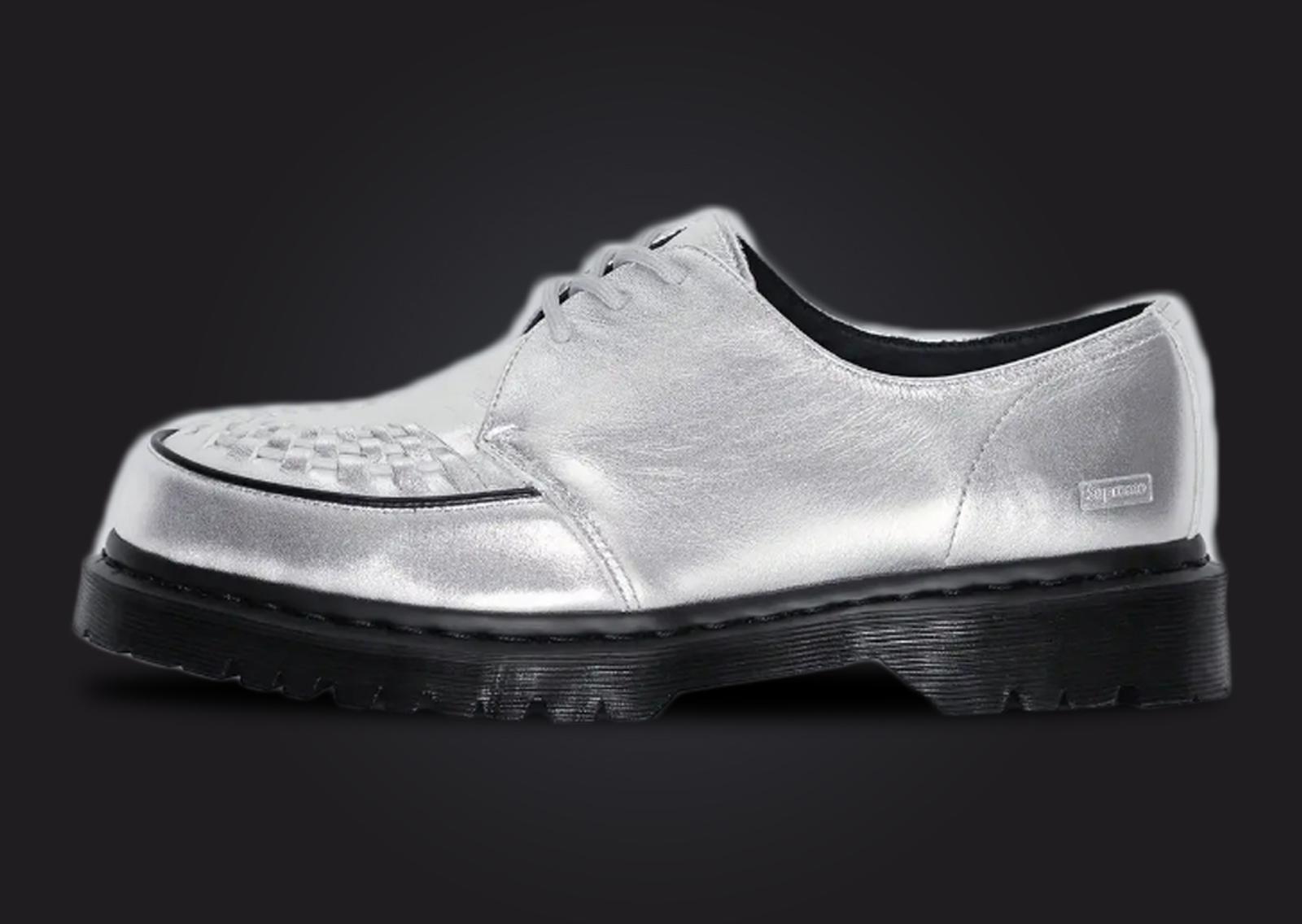 Supreme x Dr. Martens Ramsey Creeper Metallic Silver Lateral