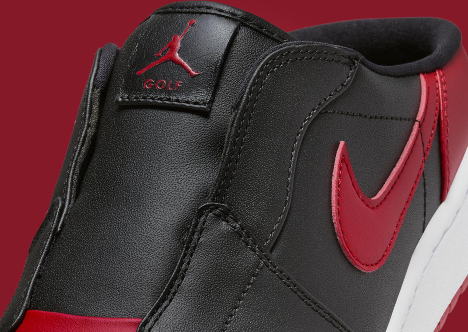 Air Jordan 1 Golf Mule Bred Tongue Detail