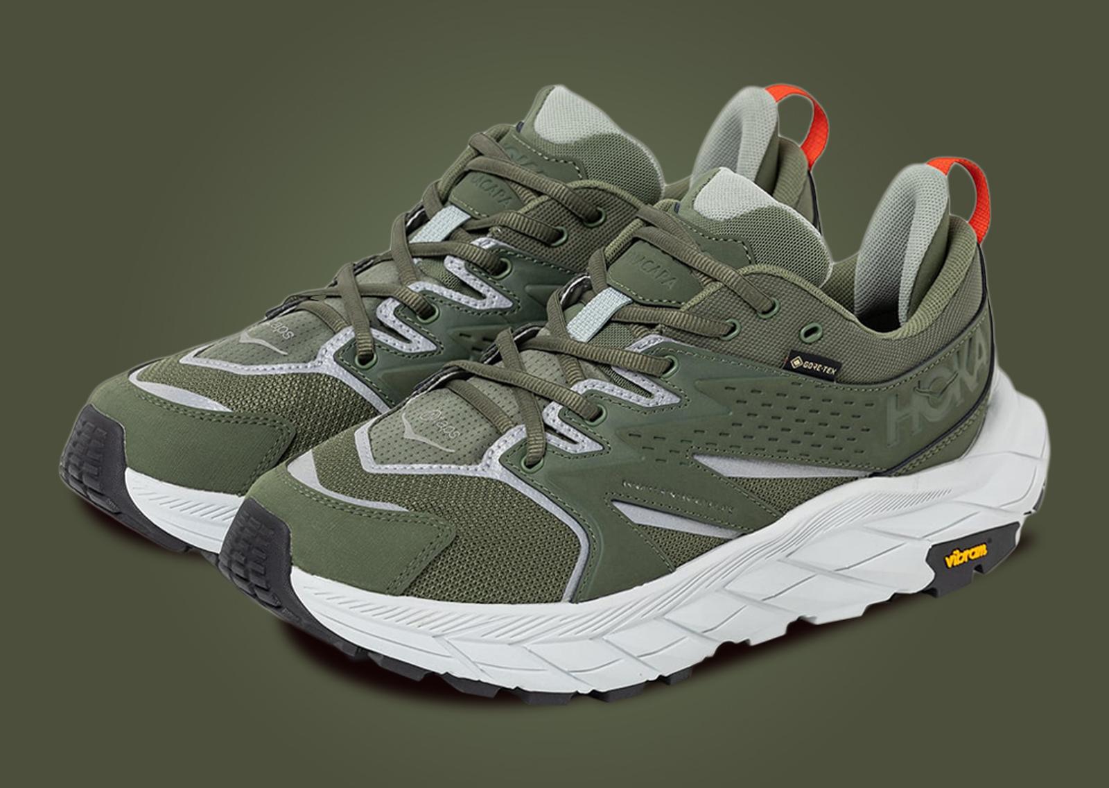 WTAPS x Hoka Anacapa Low GTX Olive Drab Angle