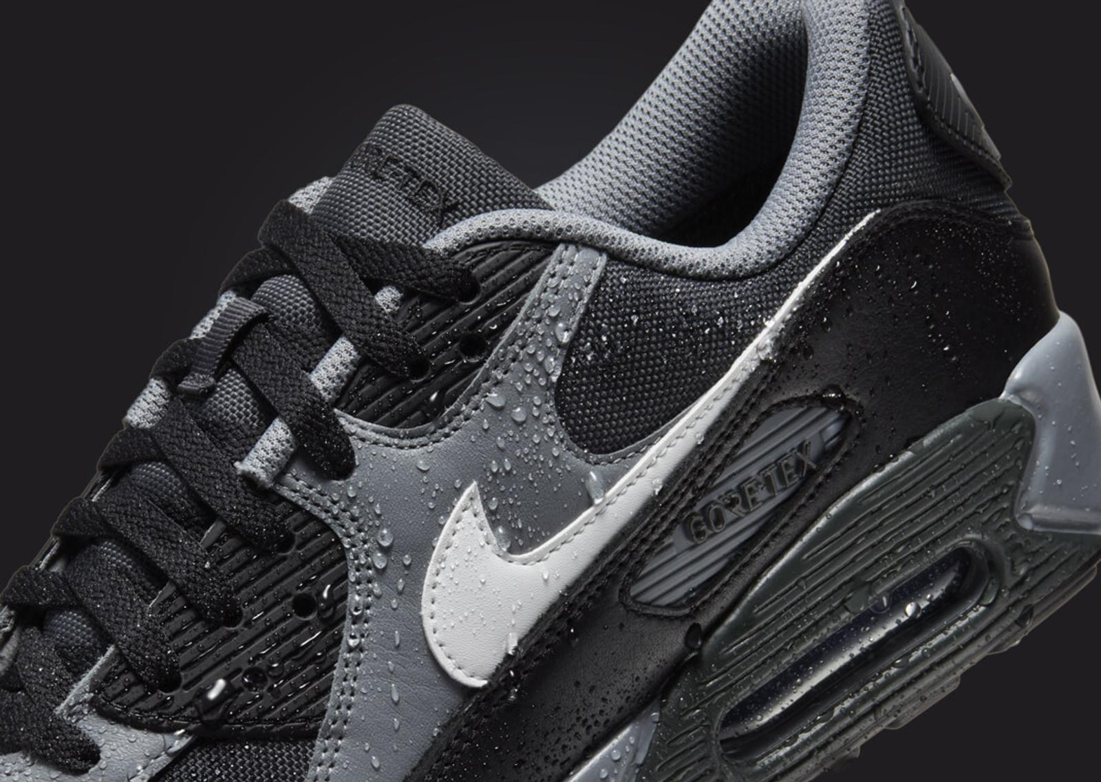 Nike Air Max 90 Gore-Tex Dark Smoke Grey Black Gore-Tex Detail